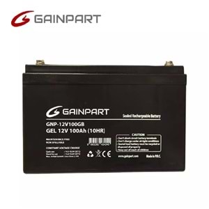GAINPART GNP-12V100GB GEL Battery 12v100AH Black Color