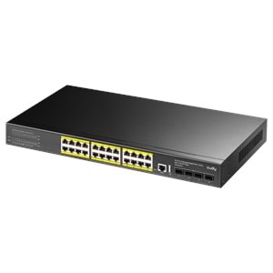 24-Port Layer 3 Managed Gigabit PoE+ Switch with 4 10G SFP Slots, 400W