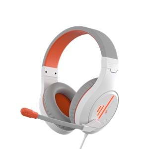 MT-HP021 - Gaming Headset White and Orange