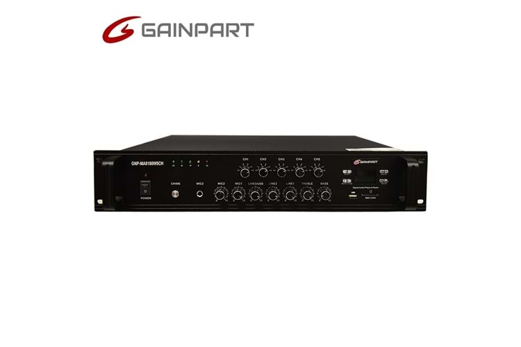 GAINPART GNP-MA8120W5CH - Mixer Amplifier PA-120U 120w 5CH