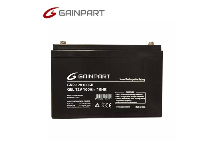 GAINPART GNP-12V100GB GEL Battery 12v100AH Black Color